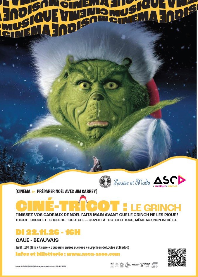 Affiche du Ciné-Tricot consacré au Grinch